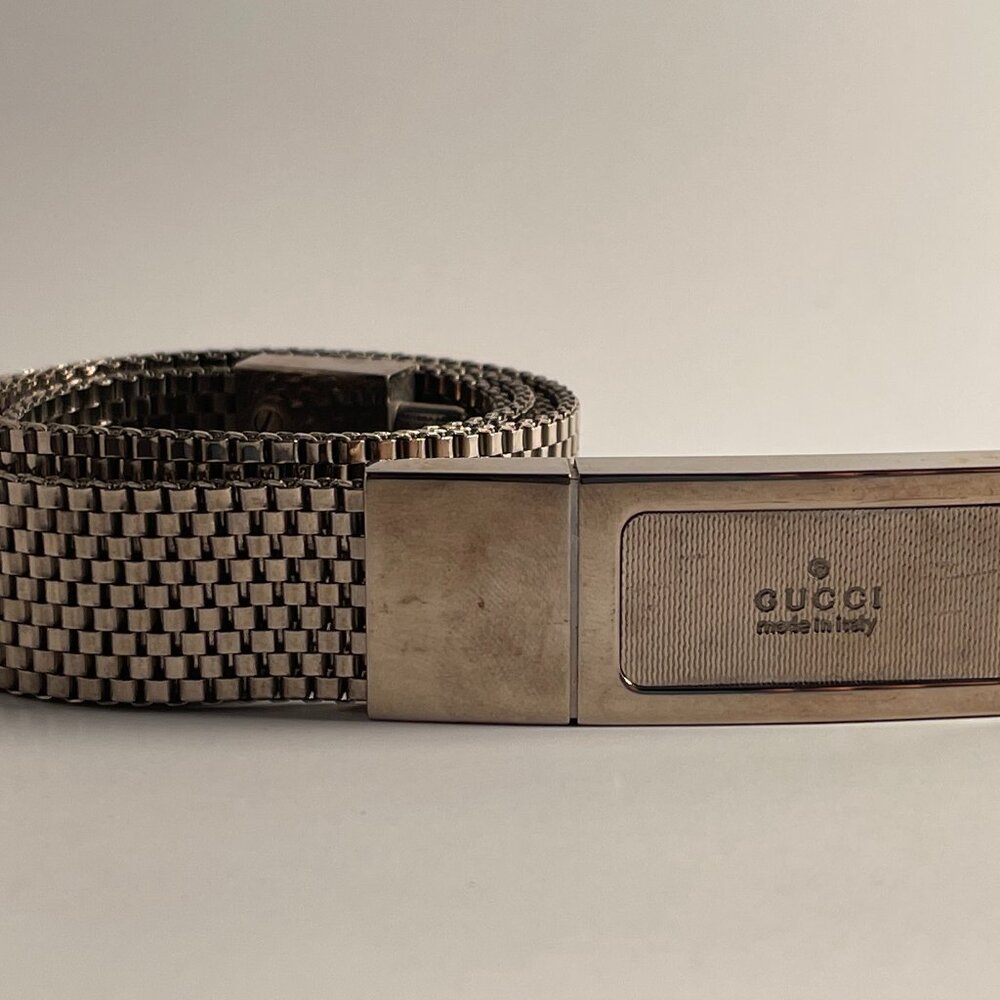 Vintage Gucci Belt Silver Chainmail